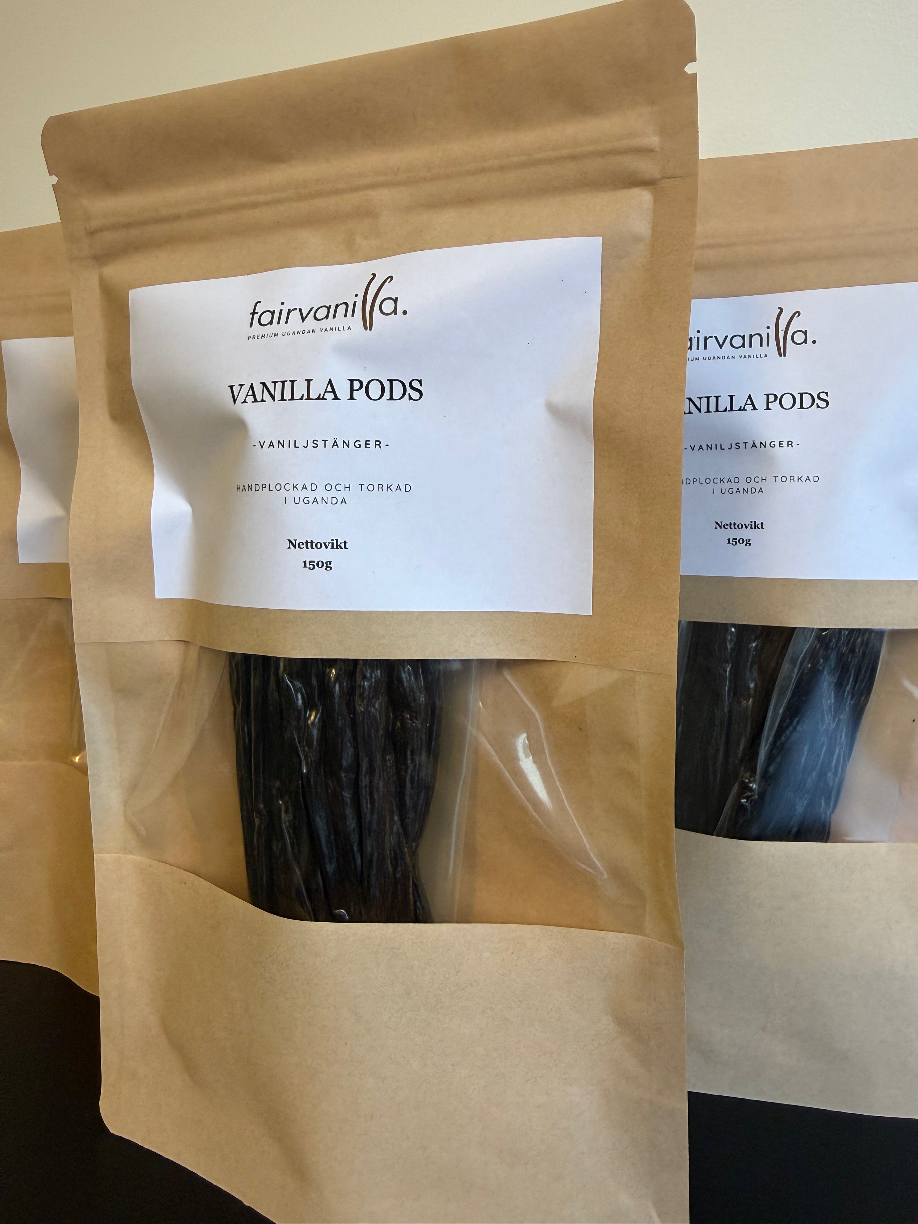 Grade A Ugandan vanilla beans 100g